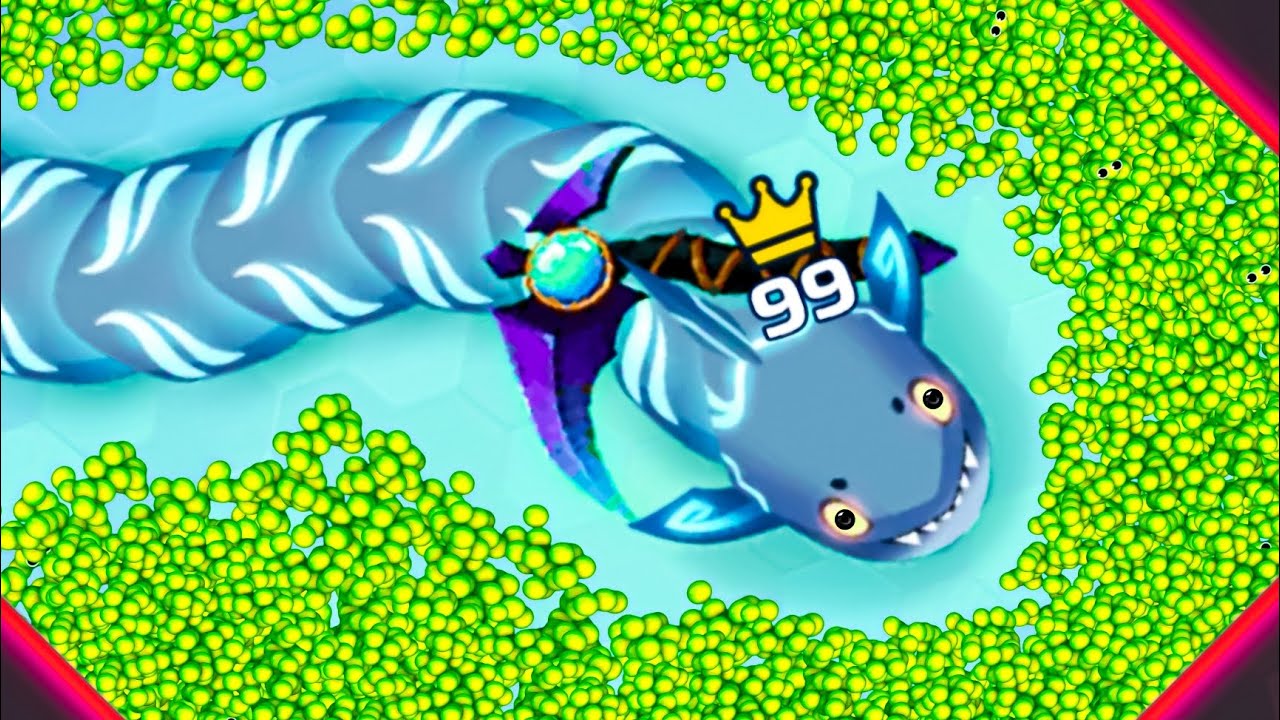 Shark Monster Snake Became King of Map! | Snake.io Crazy Battle | Shark Monster Snake Vs Full Map.