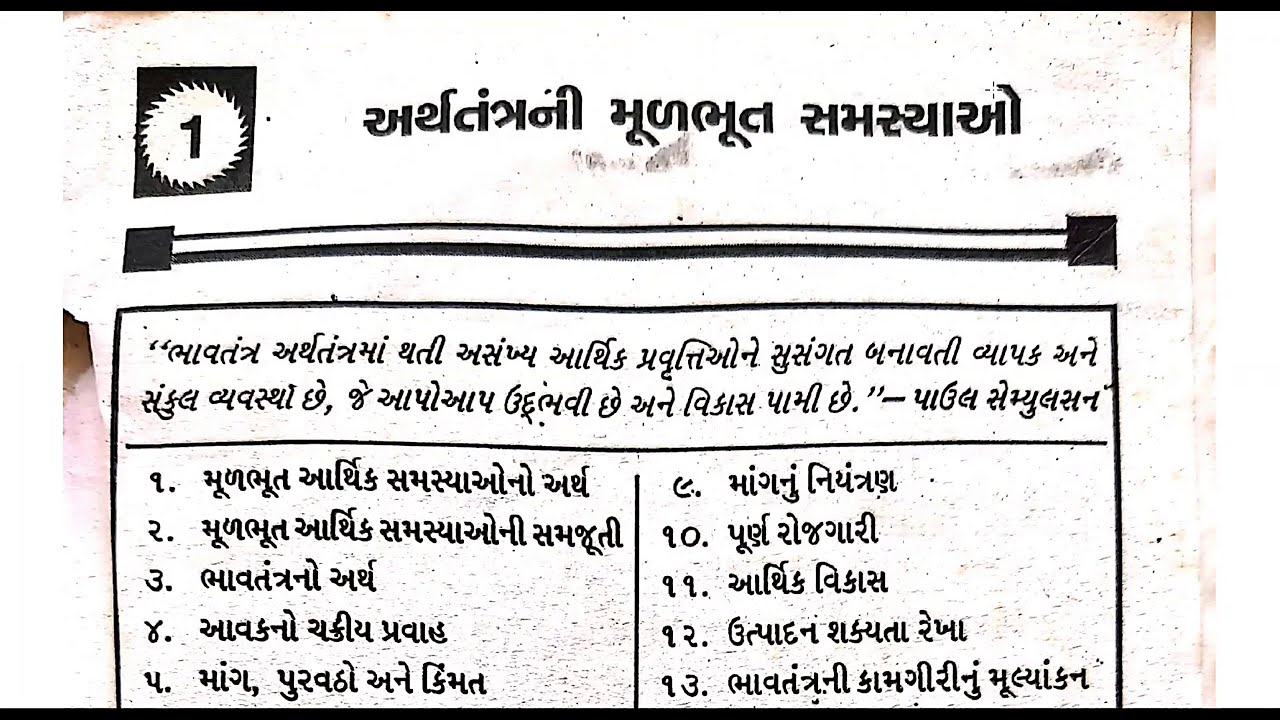 BCOM SEM 1 (Guj. Med.) ECONOMICS CHAPTER 1 (PART 1)