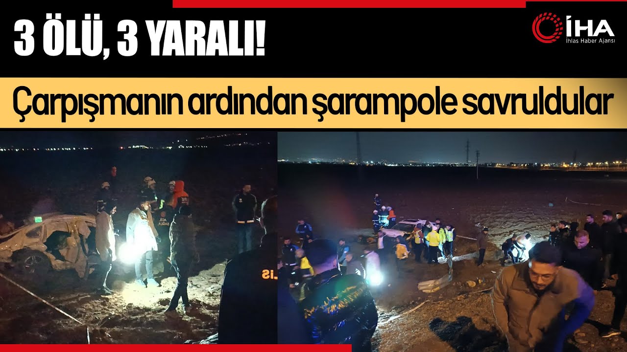 Çarpıştılar, Ardından Şarampole Devrildiler: 3 Ölü !