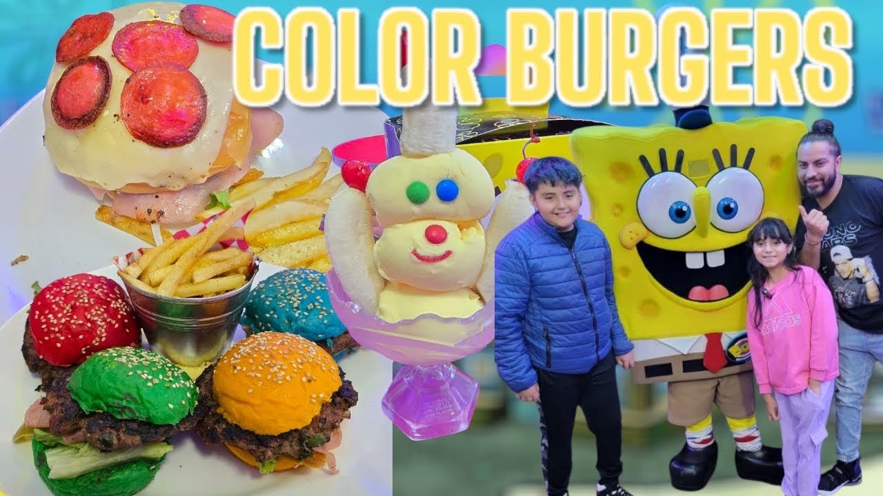 El Restaurante de BOB ESPONJA que a tus NIÑOS les ENCANTARÁ!!... Romance Burger Neza