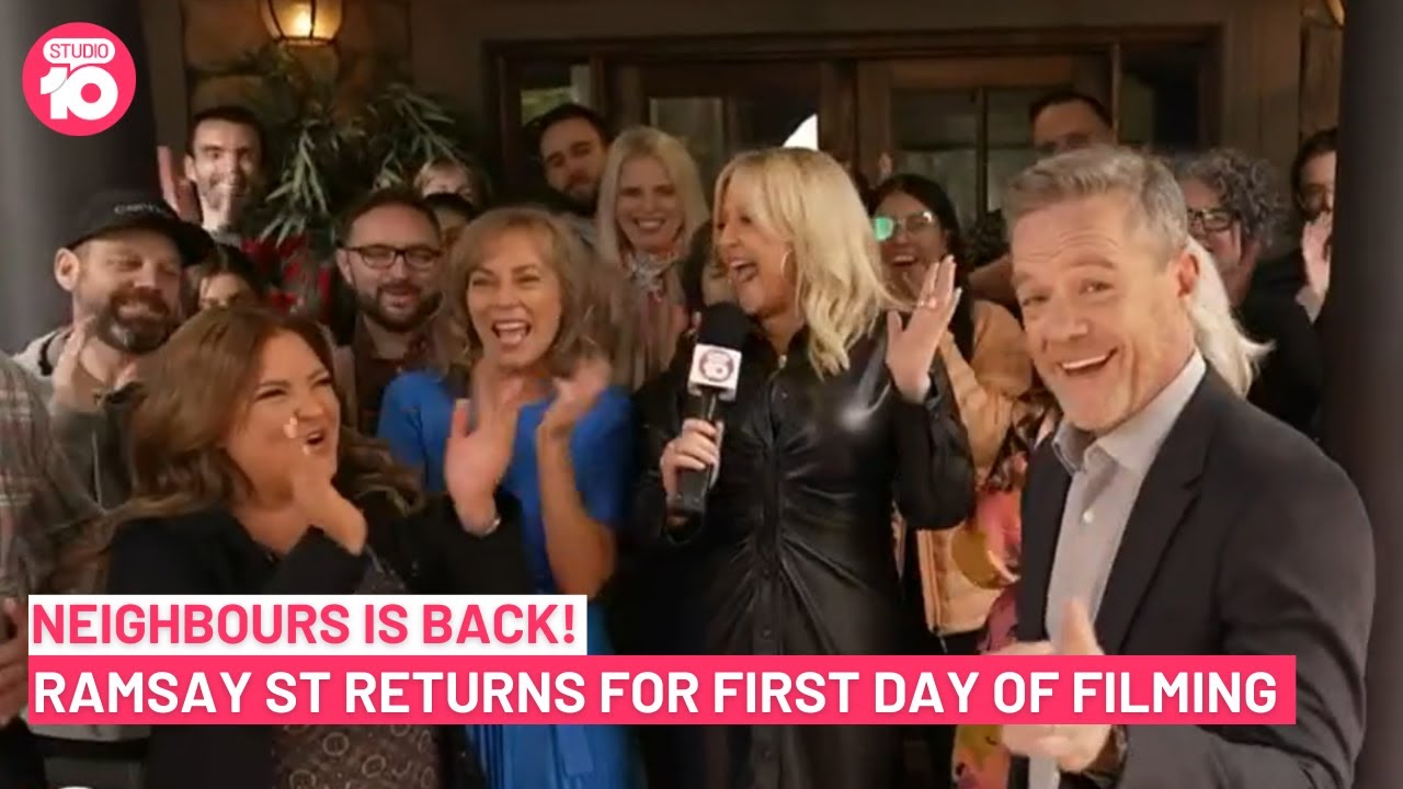 Neighbours Behind The Scenes Tour As Ramsay Street's Biggest Stars Return For Filming | Studio 10