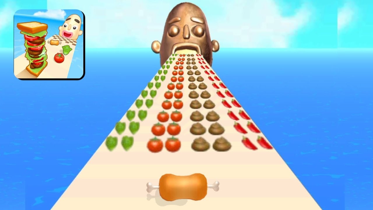 Sandwich Runner 🆚 Going Balls | Bowling Go vs Merge Ball Race - Level Up High Score Gameplay.