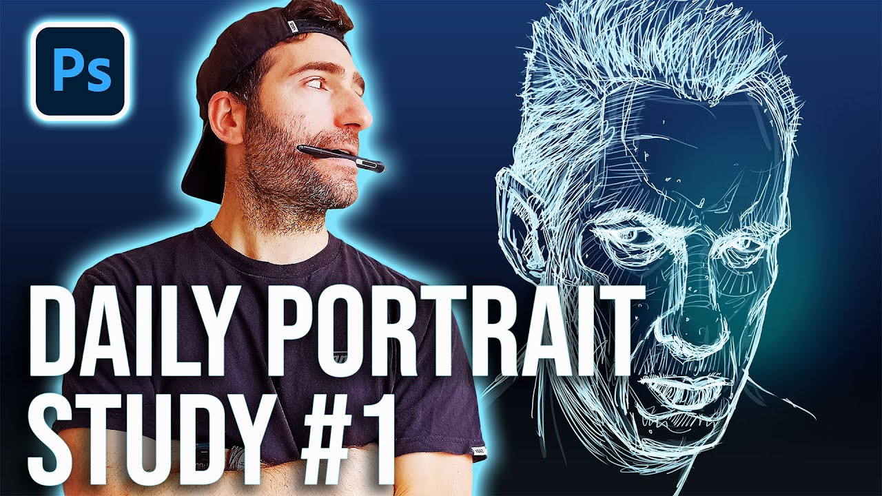 Digital Portrait Painting in Photoshop – Full Drawing Process from Photo Reference