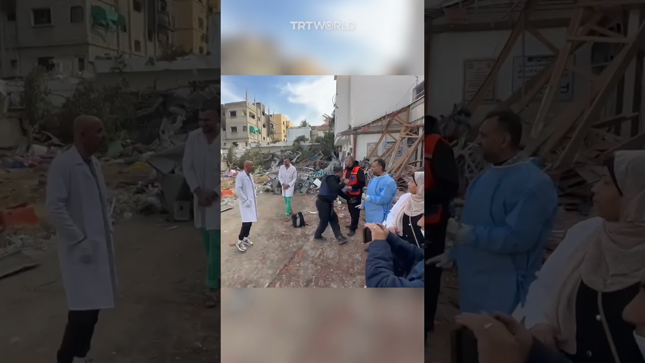 I soldati israeliani aprono il fuoco durante una dichiarazione stampa del personale medico a Gaza