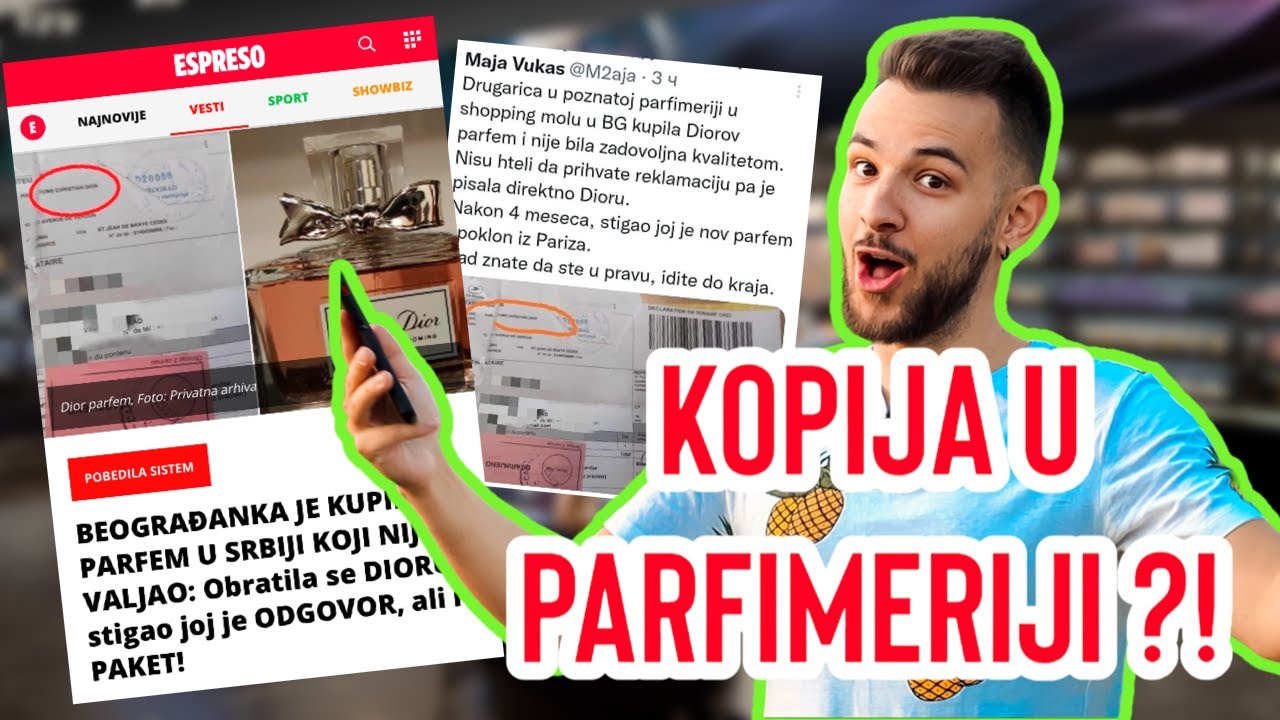 Žena u poznatoj PARFIMERIJI kupila DIOR PARFEM i dobila KOPIJU ❌🤯  Evo šta se STVARNO desilo...