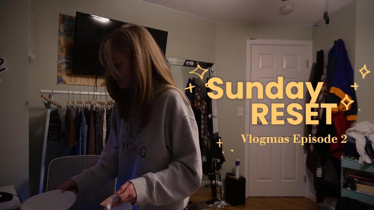 Sunday RESET | (Studying and cleaning) Vlogmas Day 2