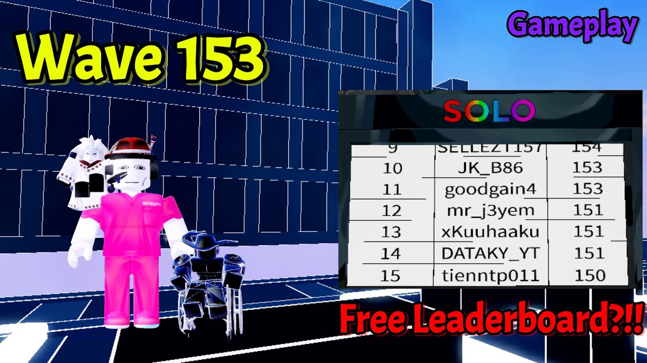 How to get Wave 153 Solo Gameplay (Free leaderboard?!) / Roblox Astd