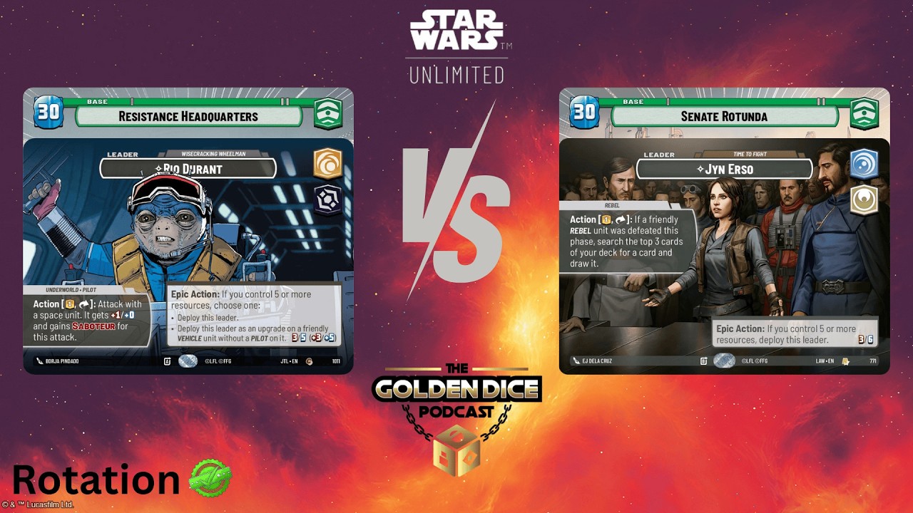 Jyn Erso Command vs Rio Durant Command | Rotation Gameplay | Star Wars Unlimited