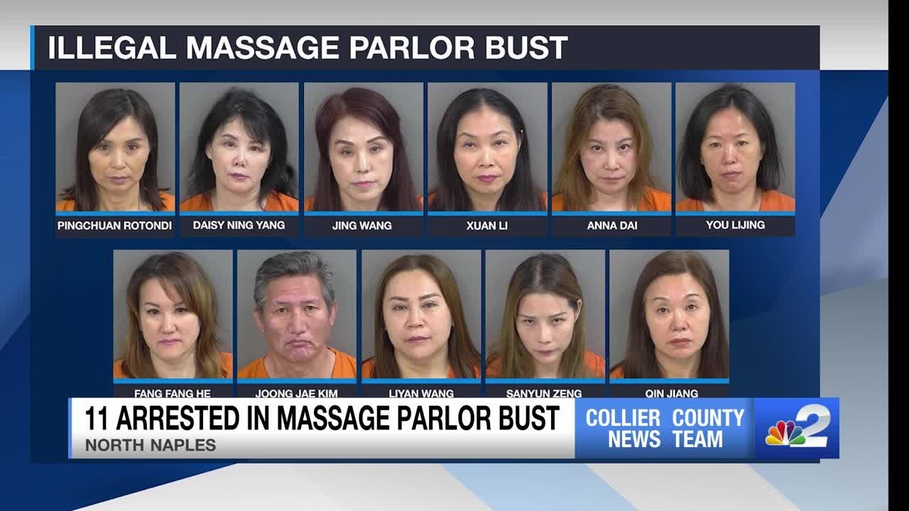 11 workers arrested in crackdown on suspected illegal massage businesses in Collier County