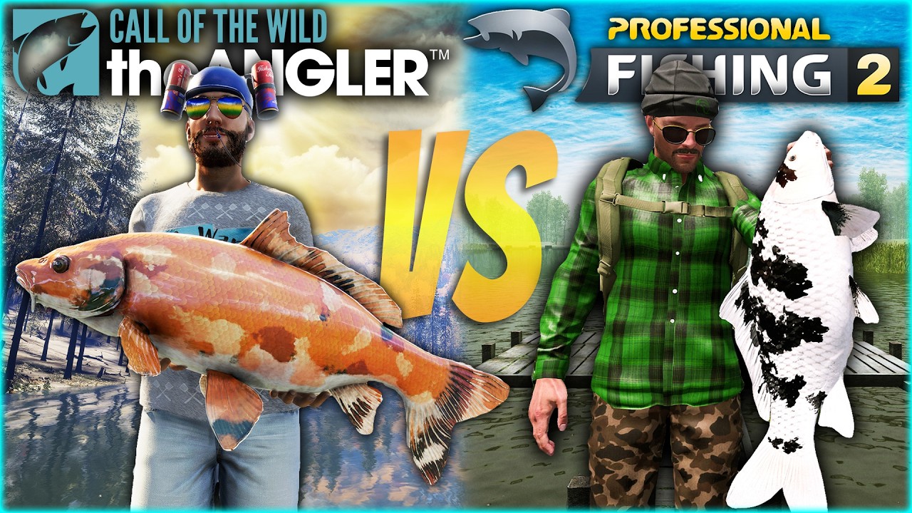 What Game Has BETTER Koi Fishing? Call of the wild The Angler VS Professional Fishing 2