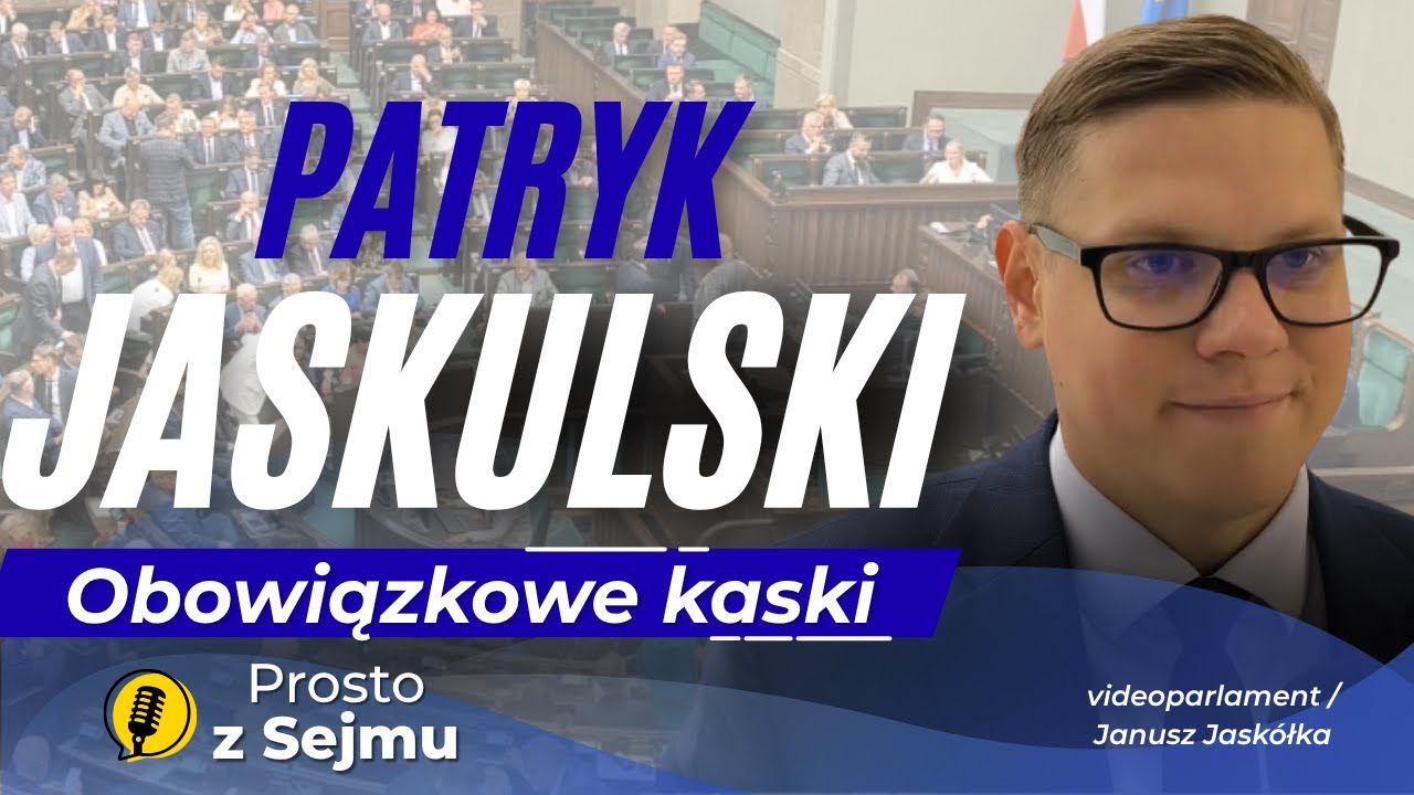 Patryk Jaskulski: OBOWIĄZKOWE kaski na hulajnogach? | PROSTO Z SEJMU!