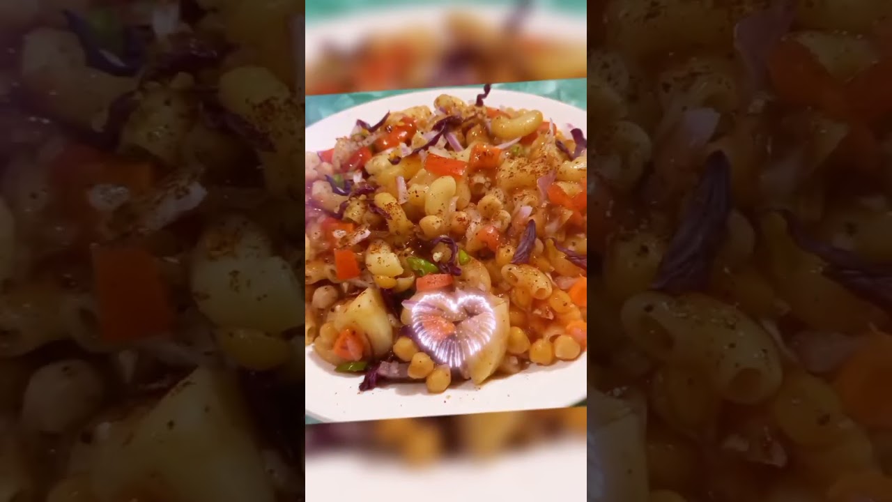 Chinese Veg Macaroni Chana Chaat Recipe || By ShahjahanSisters Kitchen Corner