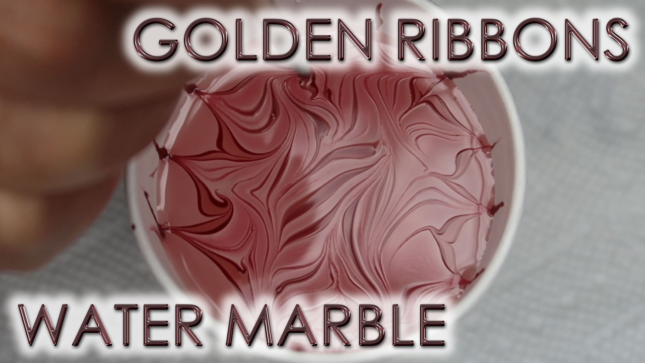 Golden Ribbons Water Marble | DIY Nail Art Tutorial | MSLP