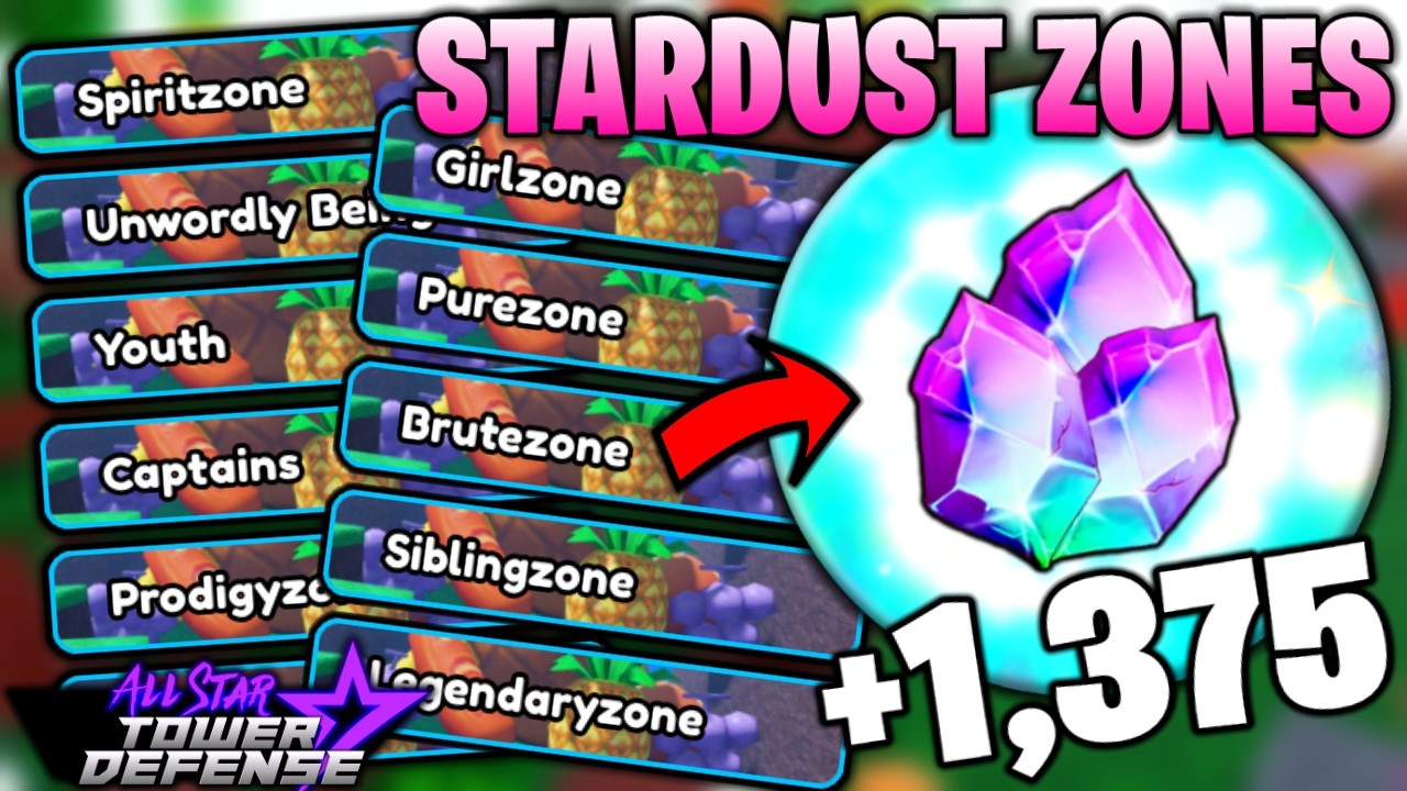 Stardust Zones MARATHON (1,375 Stardust) in All Star Tower Defense Roblox