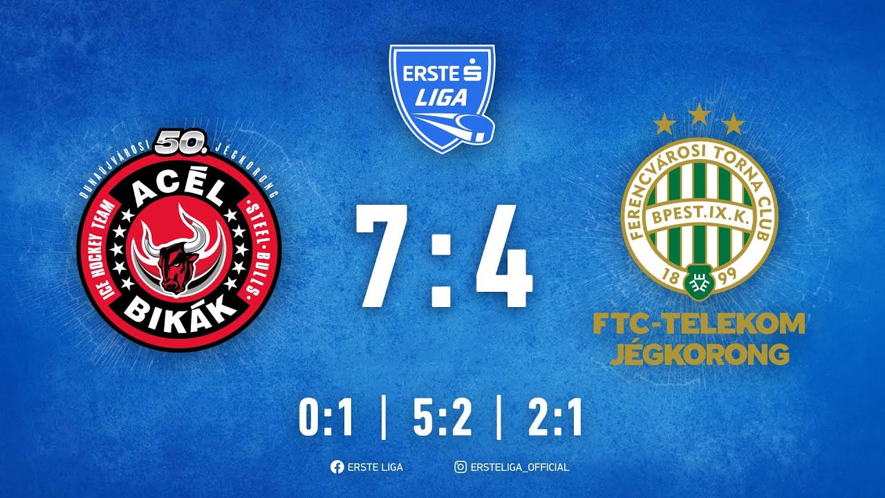 Gólösszefoglaló - EL 41 - Dunaújvárosi Acélbikák - FTC-Telekom 7-4 20231022