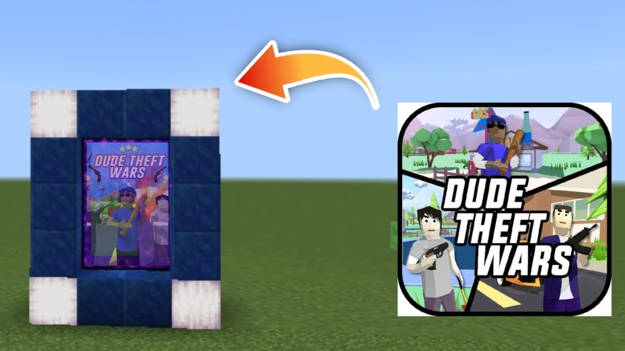 CARA MEMBUAT PORTAL DUDE THEFT WARS - MINECRAFT