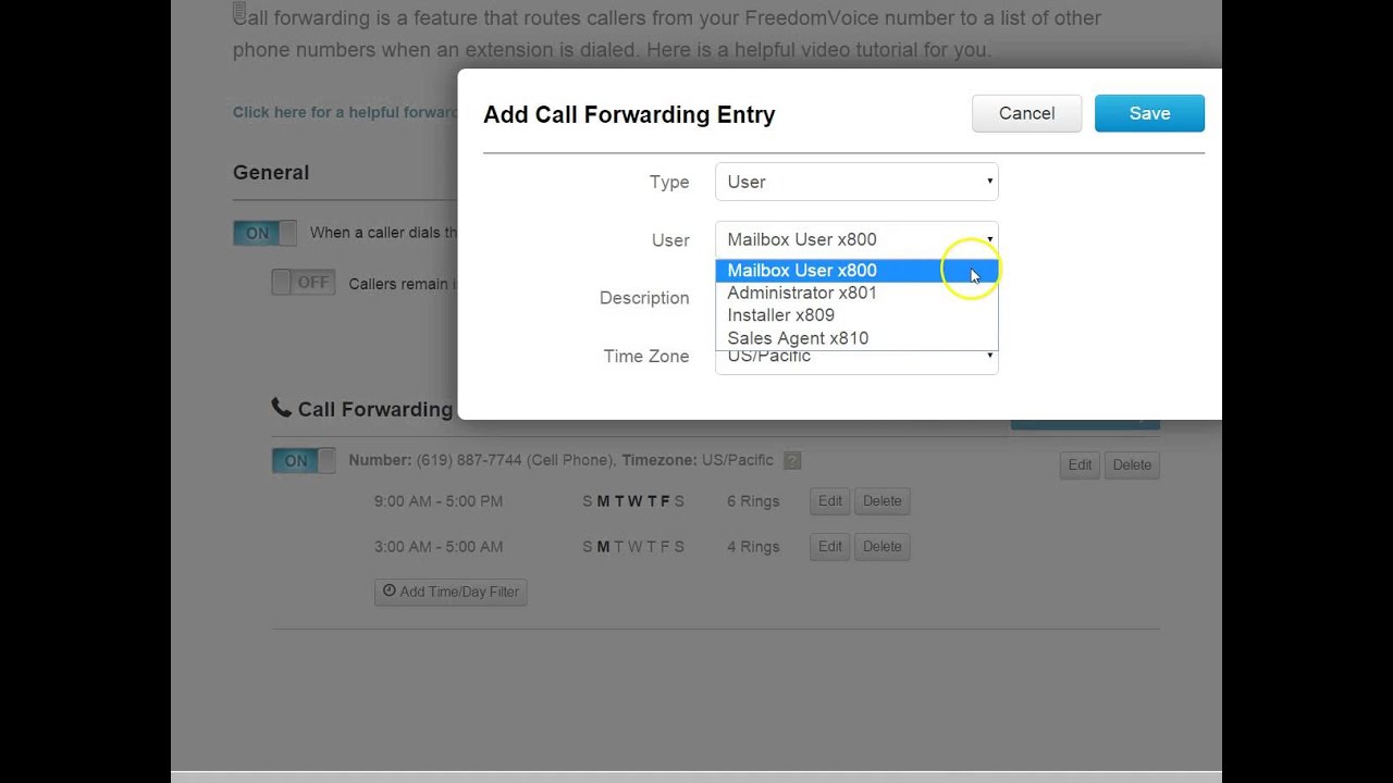 Call Forwarding Configuration Video Tutorial