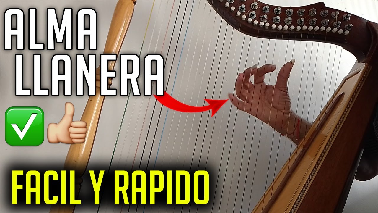 🎶TUTORIAL ALMA LLANERA  ✔- CLASES DE ARPA ❗ - GILBERTO PEREZ