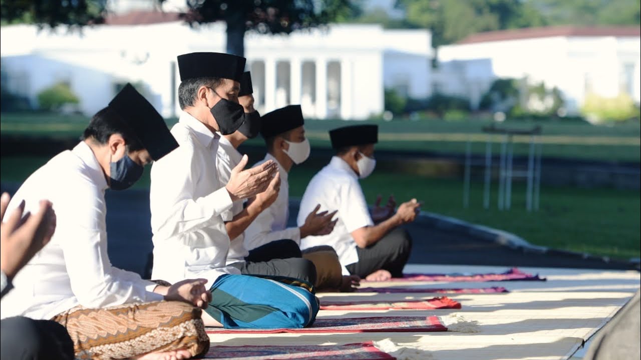 Presiden Jokowi Salat Idulfitri 1441 H di Istana Bogor, 24 Mei 2020