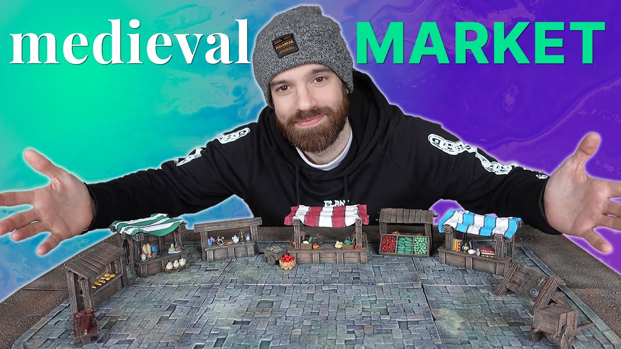 Making a Miniature MEDIEVAL MARKET From SCRATCH!