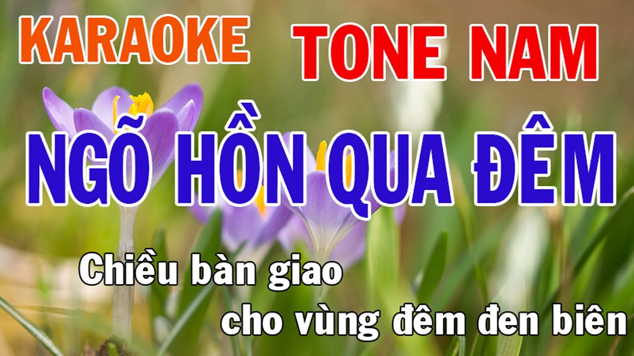 Ngõ Hồn Qua Đêm Karaoke Tone Nam Nhạc Sống - Phối Mới Dễ Hát - Nhật Nguyễn