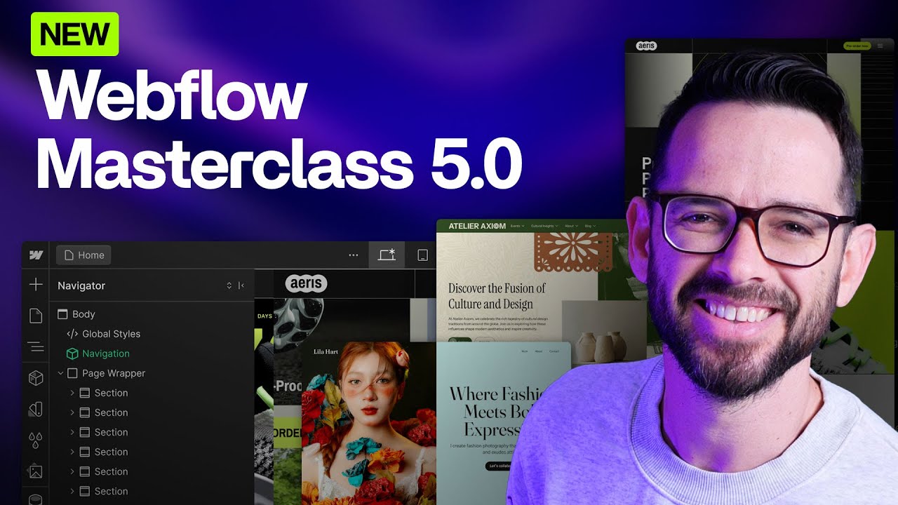НОВИНКА: Мастер-класс Webflow 5.0 (& Зачем изучать Webflow в 2025 году?)