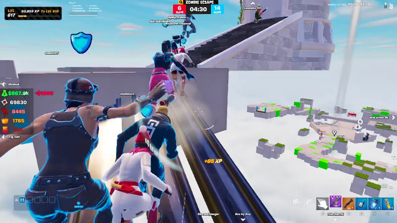 75 Kills in One Match! - Zombie Escape Human Win