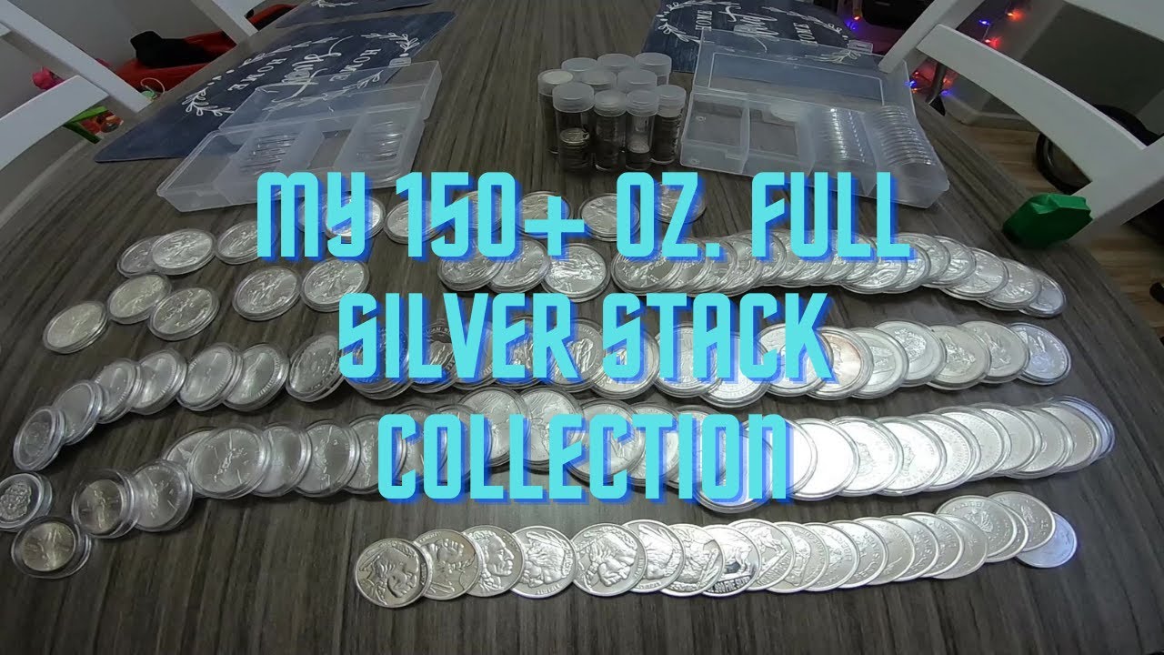 My Epic Full 150+ Oz Silver Stack Collection of Coins / Bar