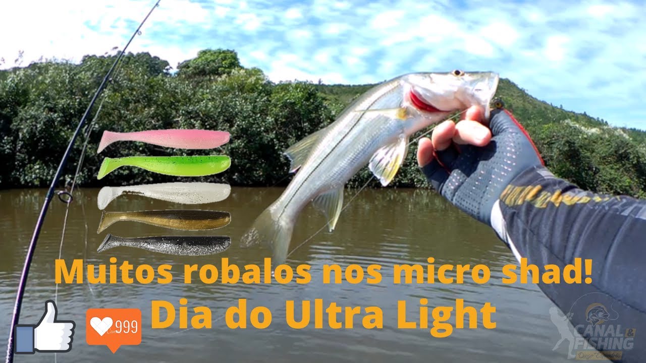 Pescaria Ultra Light Robalos nos Micro Shad #robalo #ultralight #ul
