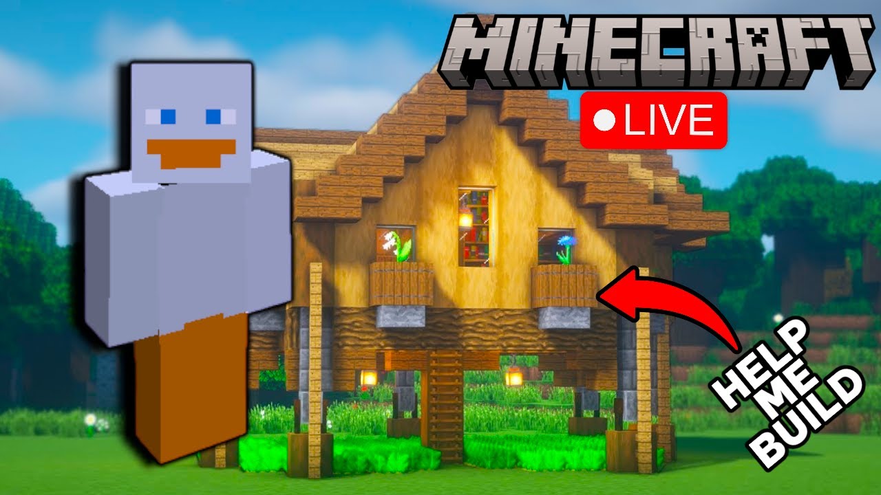 THE WORST BUILDER IN MINECRAFT BUILDS A HOUSE LIVE 🟩 MINECRAFT SHENANIGANS