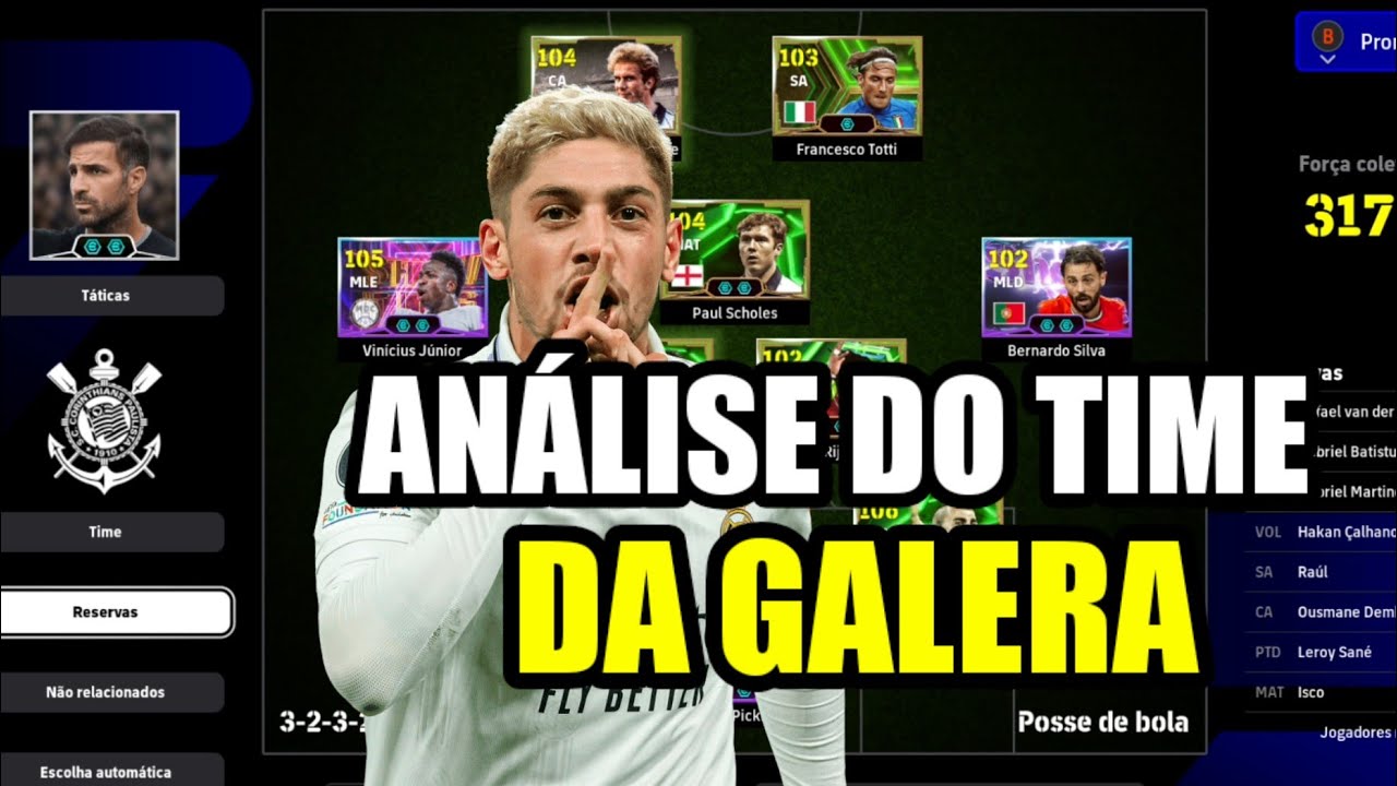 LATERAIS nas ALAS FUNCIONA numa formação ASSIM - Time da galera (análise) no eFootball