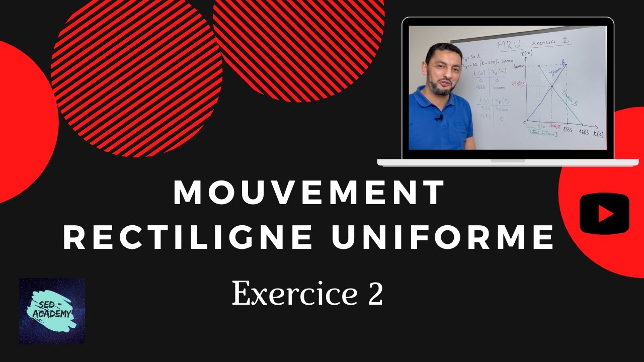 Comprendre le Mouvement rectiligne uniforme - MRU - Exercice détaillé + graphique #2