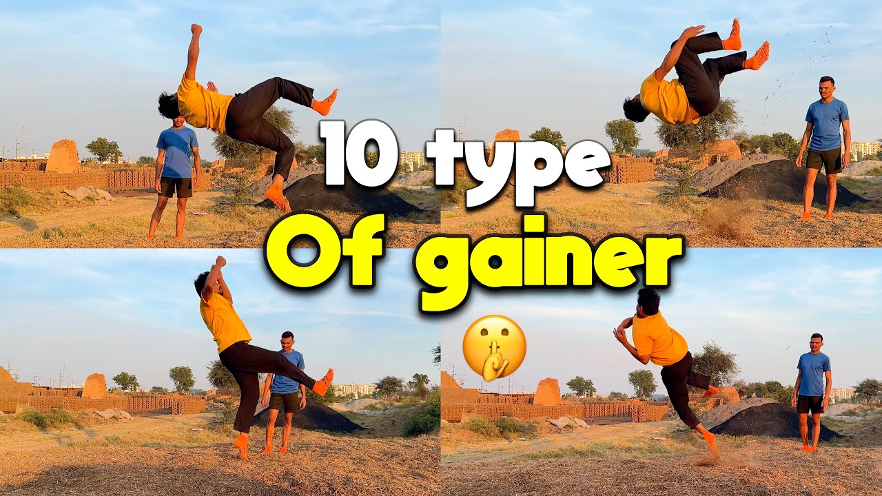 10 type of Gainer you can do/ backflip gainer- stall-cork