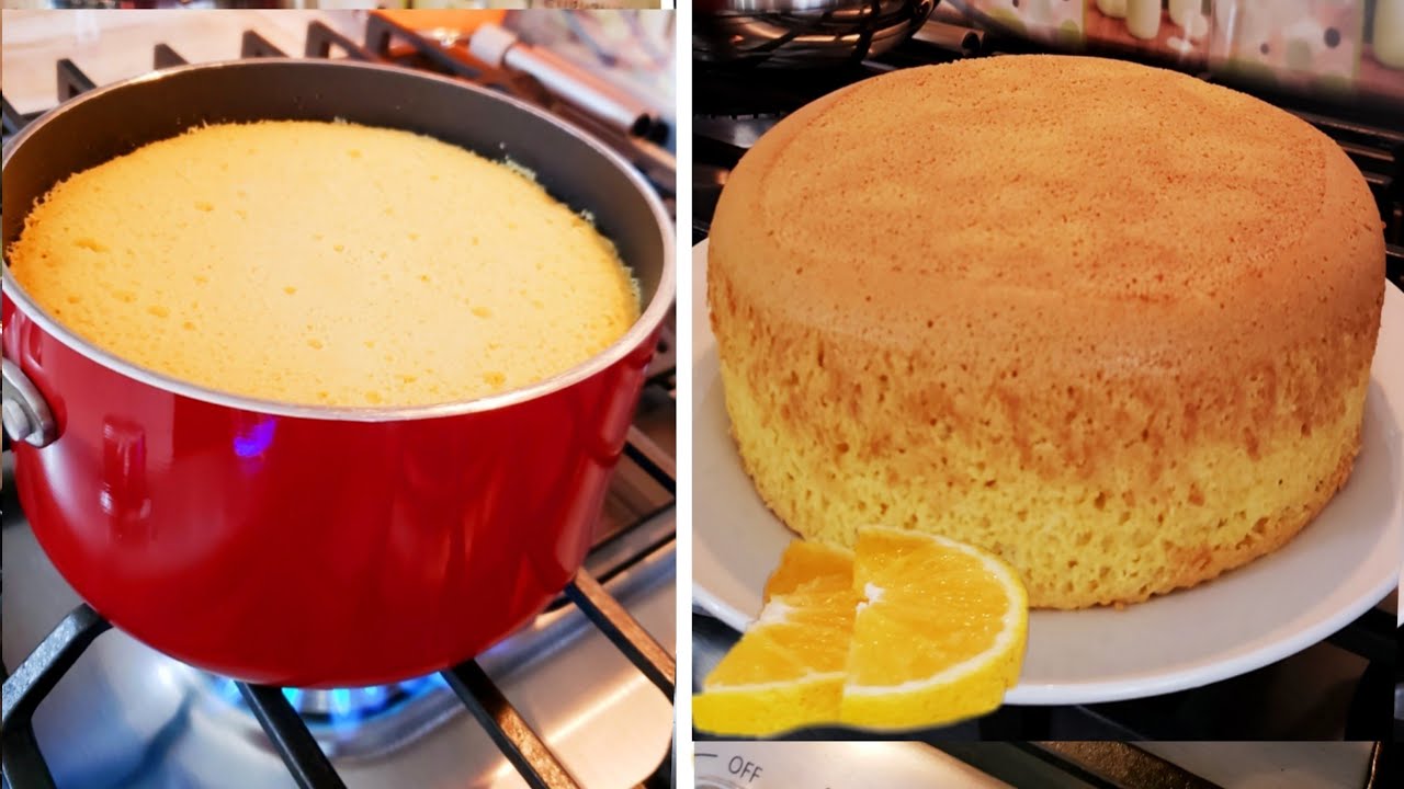 BIZCOCHO DE NARANJA COCIDO SOBRE LA ESTUFA|MUY SUAVE Y DELICIOSO