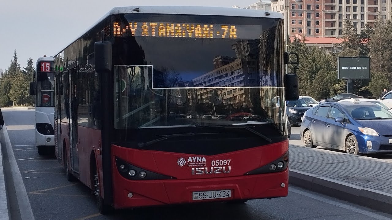 Bakı 78 nömrəli avtobus.Səfər(Qara Qarayev m/st ➡️ Bakıxanov dəmiryol stansiyası).