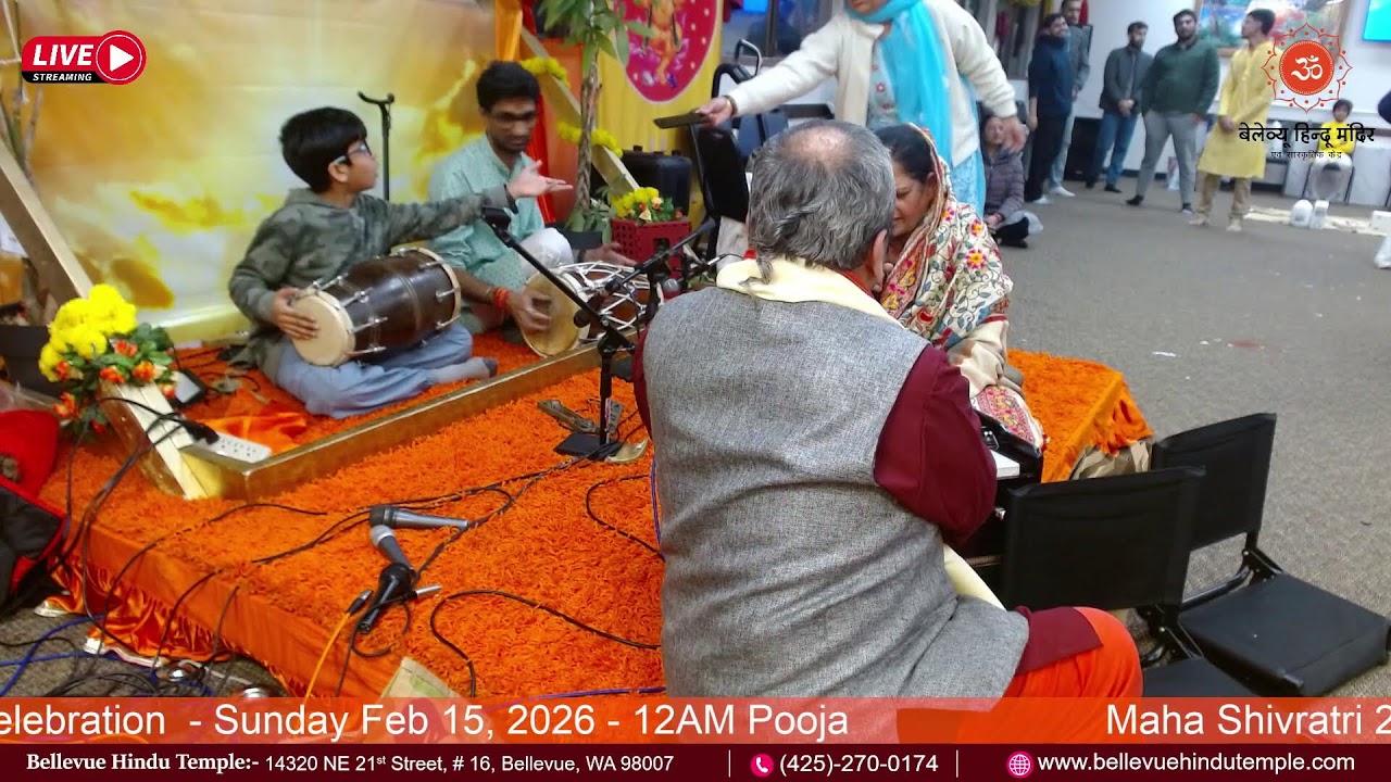 Maha Shivratri 2026 Celebration  - Sunday Feb 15, 2026 - 12 AM Pooja