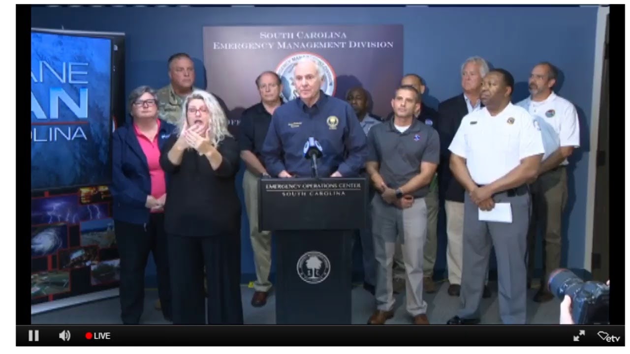 SC Governor gives the latest update on Hurricane Dorian