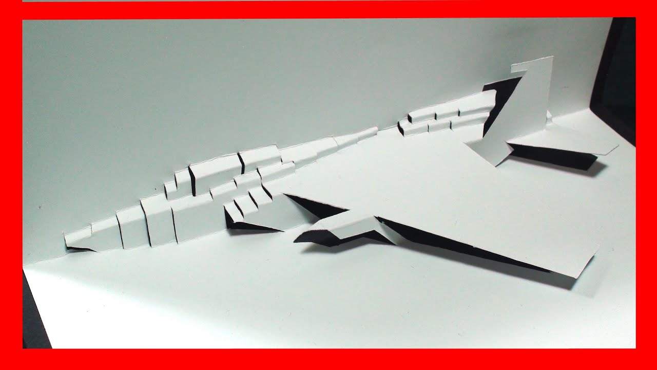 F-15 Fighter Jet Pop Up Card | FREE Template - Kirigami HD!