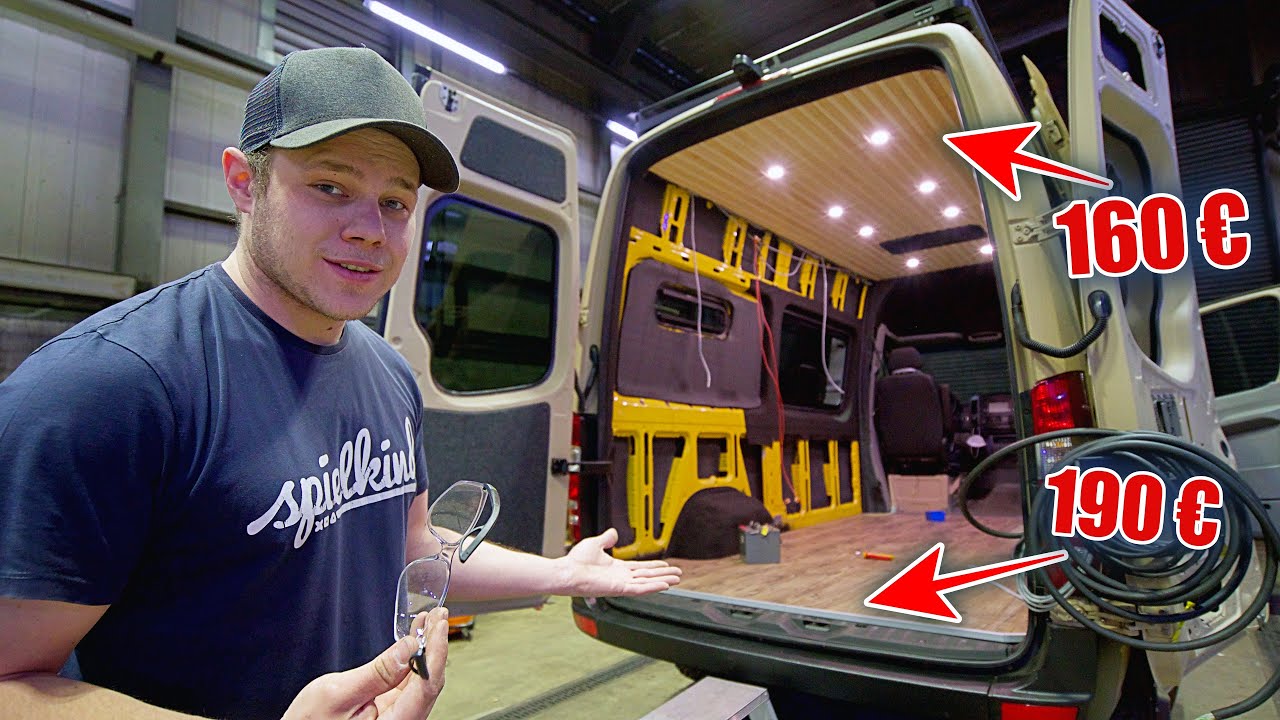 ECHTHOLZ DECKE UND BODEN FÜR DEN CAMPER! 🤩🥳 | #VANLIFE