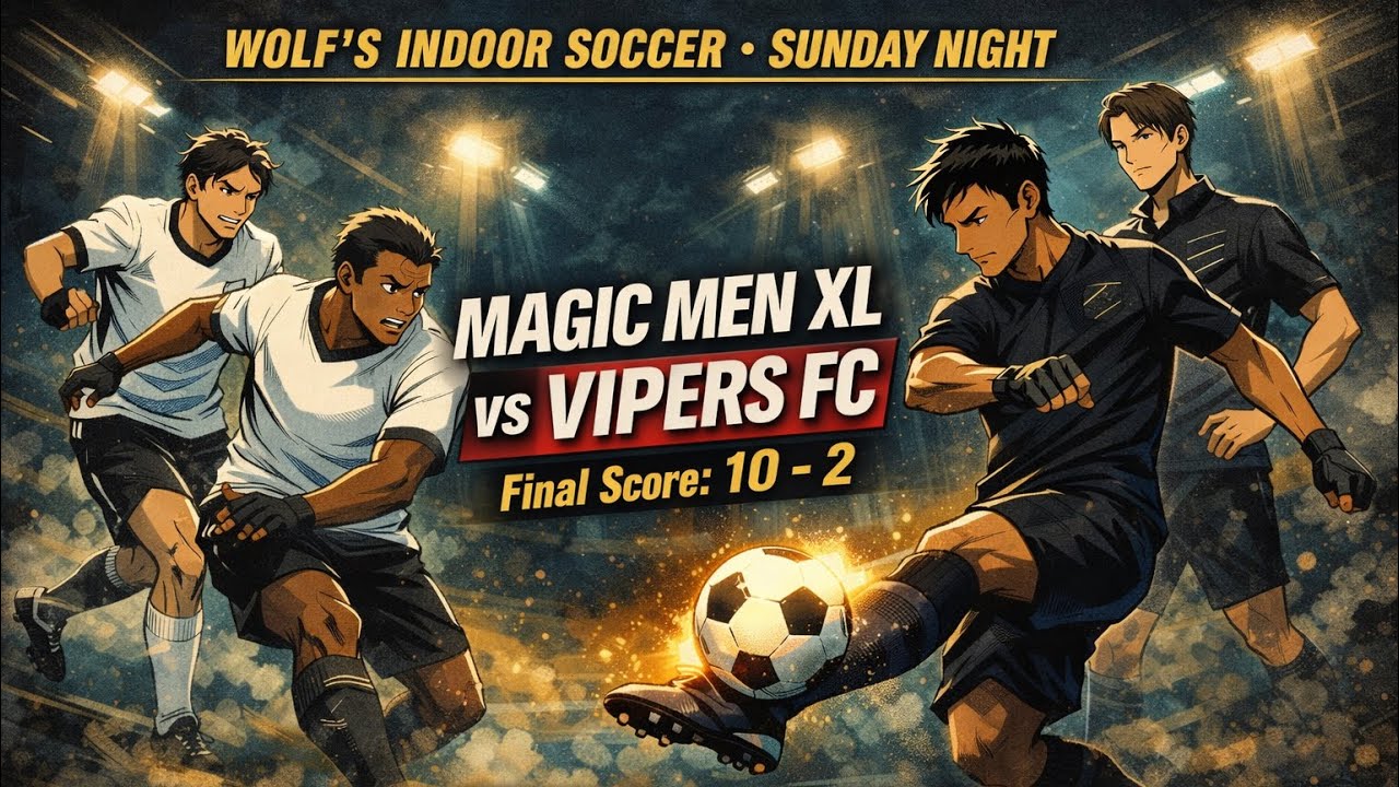 Magic Men XL DOMINATE Vipers FC 10–2 🔥 | New Team Tested | Sunday Night Men’s League