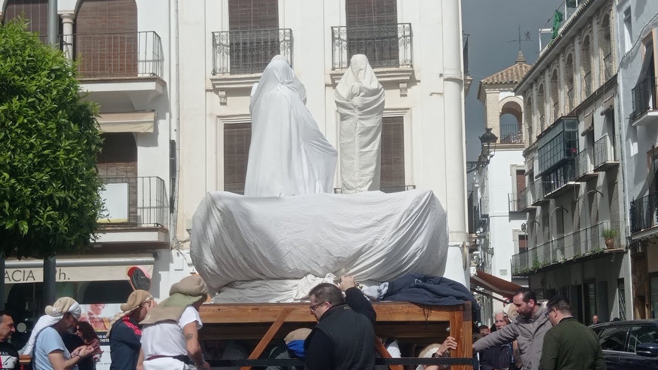 Ensayo de paso del Santísimo Cristo de la Exaltación Hermandad de la Piedad Écija 2024.