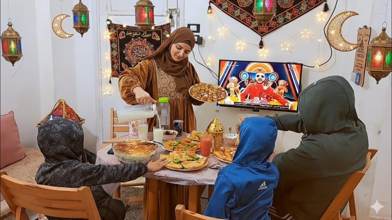 روتين اول يوم رمضان من اول السحور للفطار🤗مع عيلتي الصغيره الأجواء السنه دي غير🫰