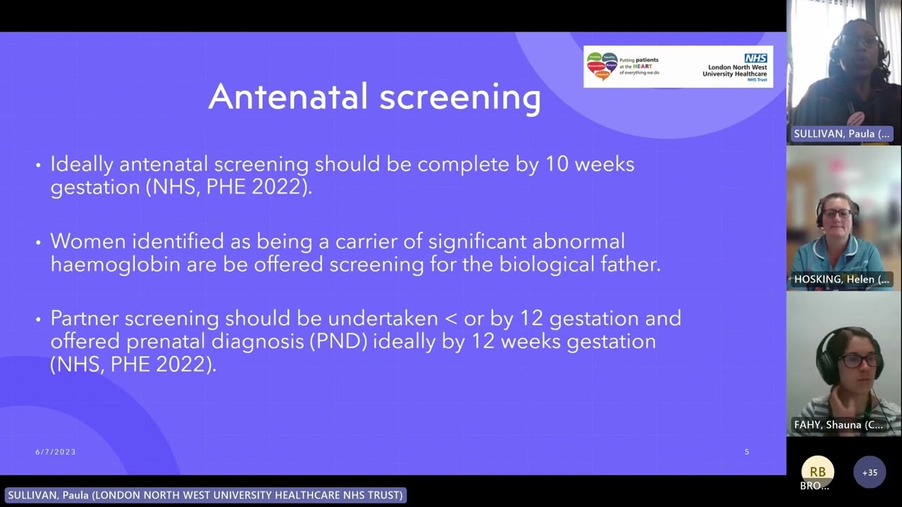 HCC Teaching session: Antenatal Screening of Haemoglobinopathies - Interpretation of results