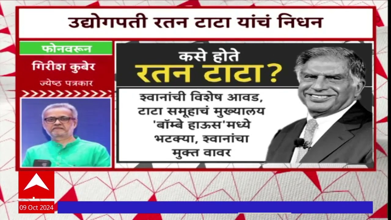 Ratan Tata Passes Away | पद्मविभूषण रतन टाटा कालवश, देशाची मोठी हानी