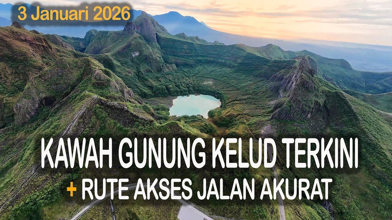 Memantau indahnya Kawah Kelud, sekaligus mengukur jarak dari tempat parkir ke kawah #gunungkelud