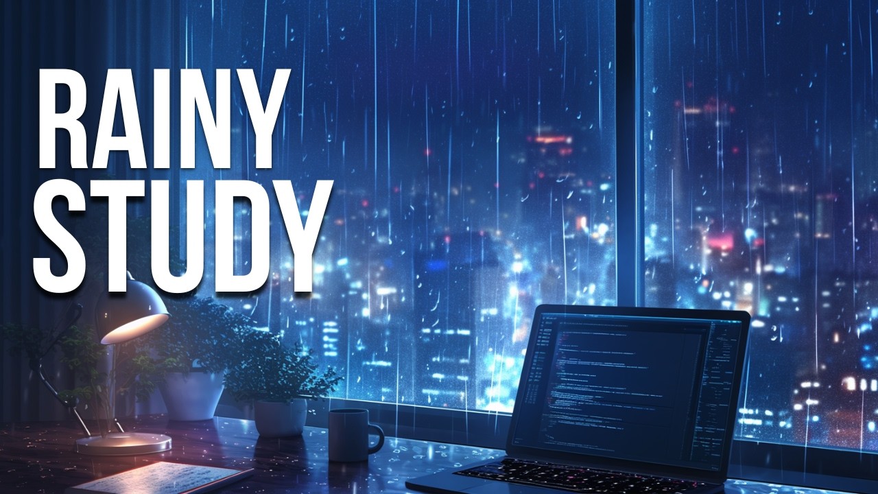 Rainy Late-Night Study Music (No Vocals) | Long Focus Session
