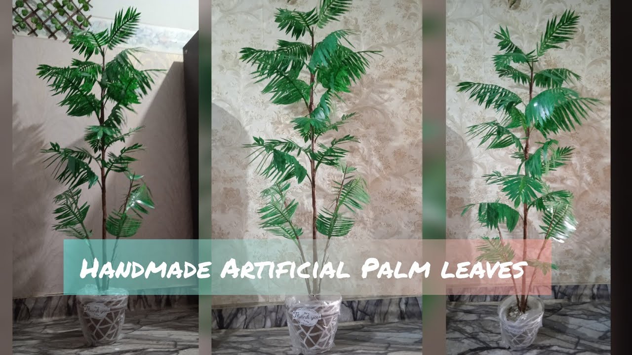 handmade Artificial Palm tree 🌴 diy plant | best of waste material use