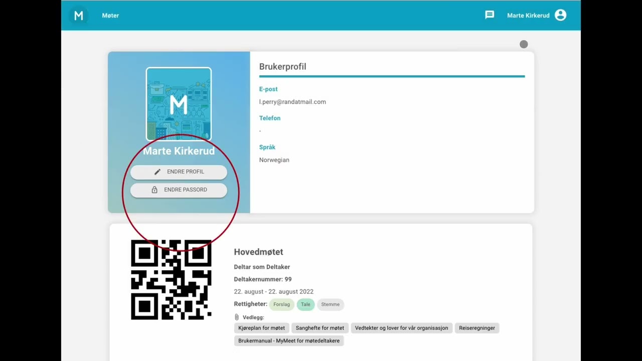 Hvordan s&oslash;ke permisjon og endre passord i MyMeet