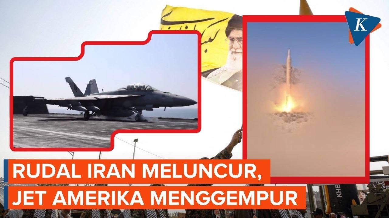 Detik-detik Rudal Iran Menyerang Israel Vs Jet AS Gempur IRGC