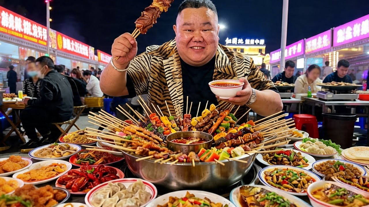 【大胃王挑戰】挑战正宗淄博特色烧烤烟火气直接拉满！一口气狂炫 50 串烤串战斗力爆表超硬核！肉质软嫩多汁焦香入味每一口都满足到极致！｜Food Challenge